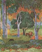 Paul Gauguin Landschaft auf La Dominique oil painting reproduction